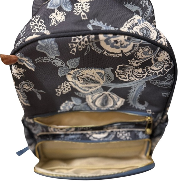Spartina 449 blue  and Cream Floral tech Backpack - Picture 7 of 16